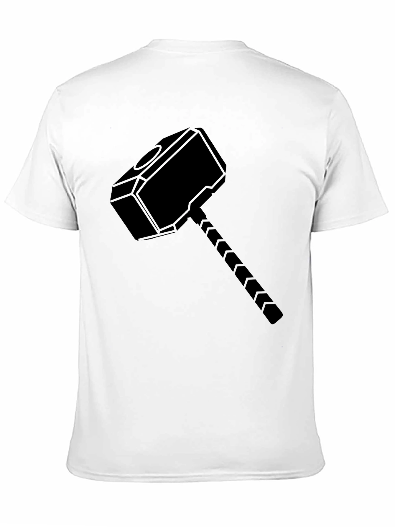 Thor Hammer Graphic Tee - Black Cotton Blend