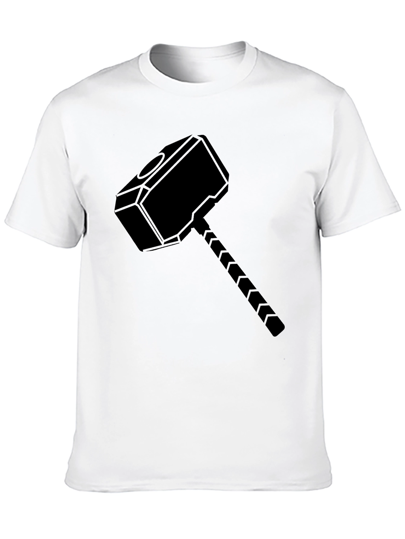 Thor Hammer Graphic Tee - Black Cotton Blend