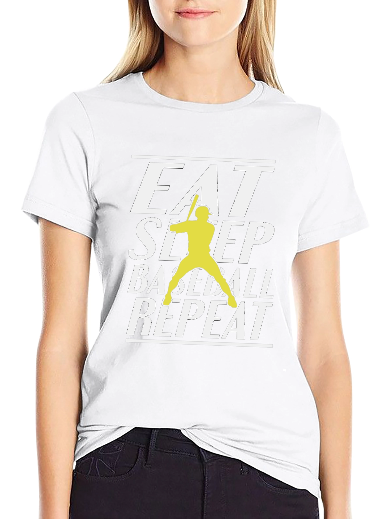 Eat Sleep Baseball Repeat Graphic T-Shirt