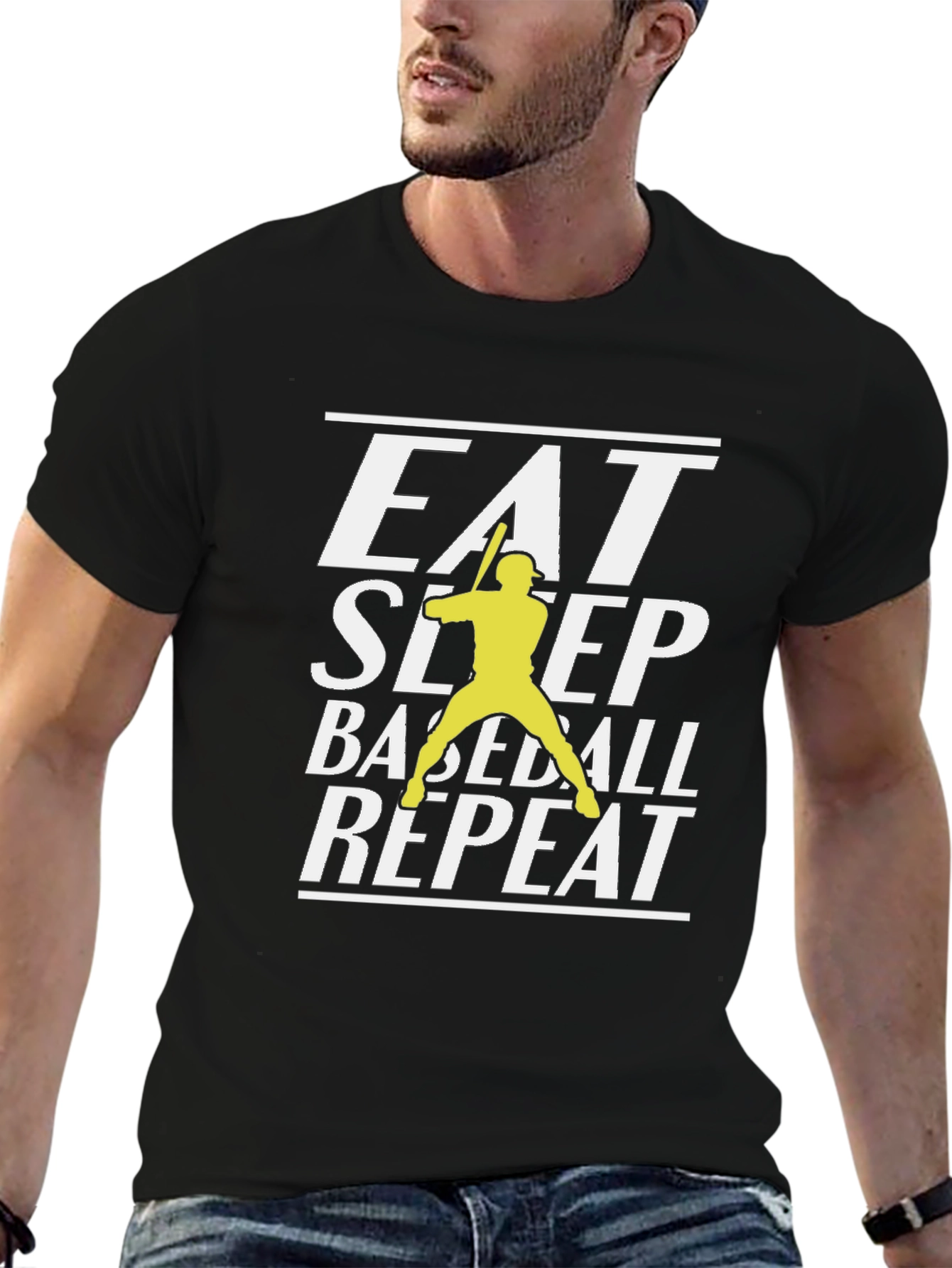 Eat Sleep Baseball Repeat Graphic T-Shirt