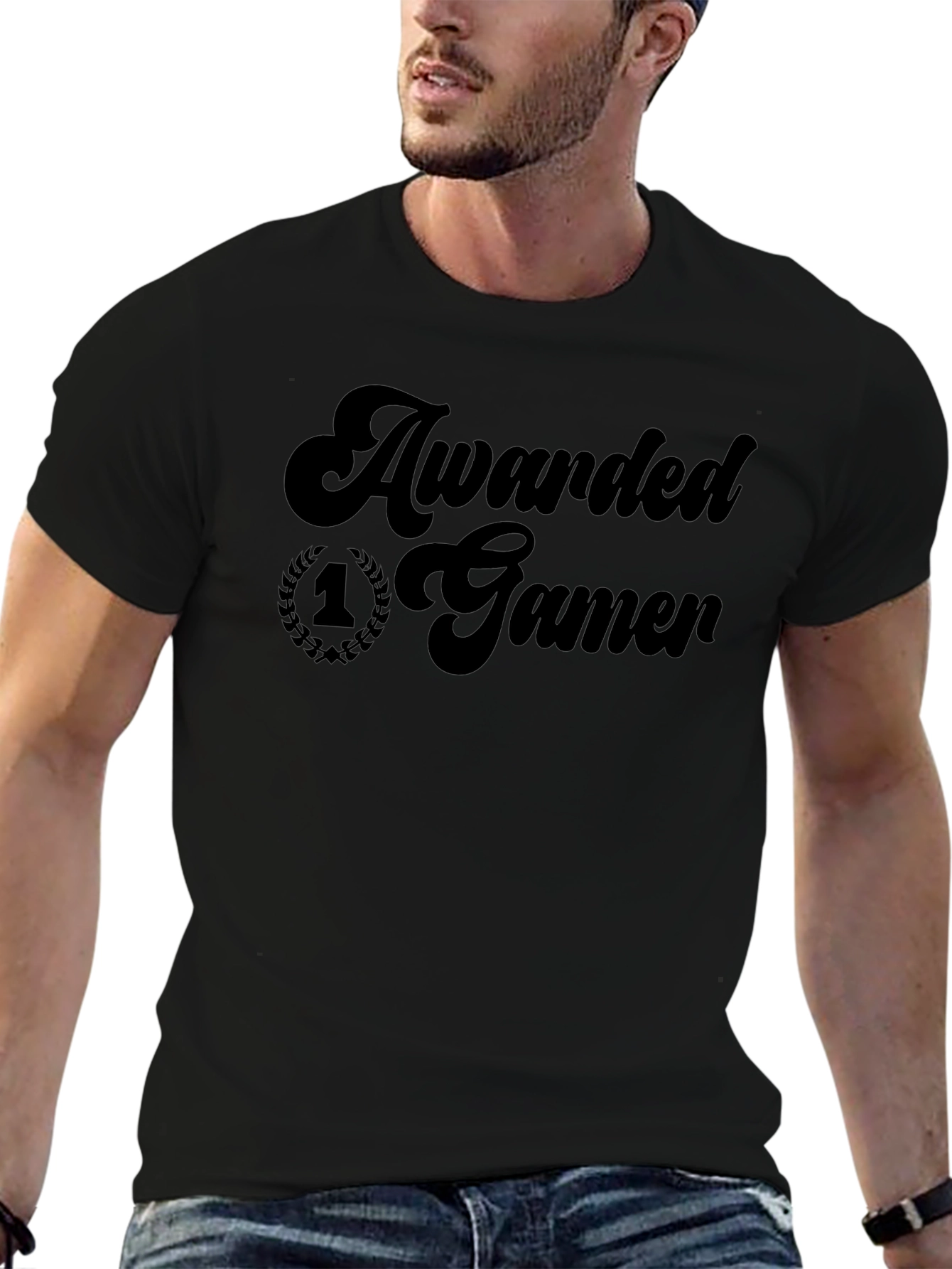 Awarded Gamer Black T-Shirt - Premium Gaming Apparel