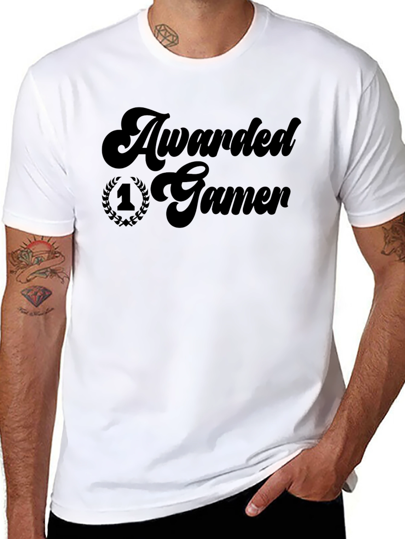 Awarded Gamer Black T-Shirt - Premium Gaming Apparel