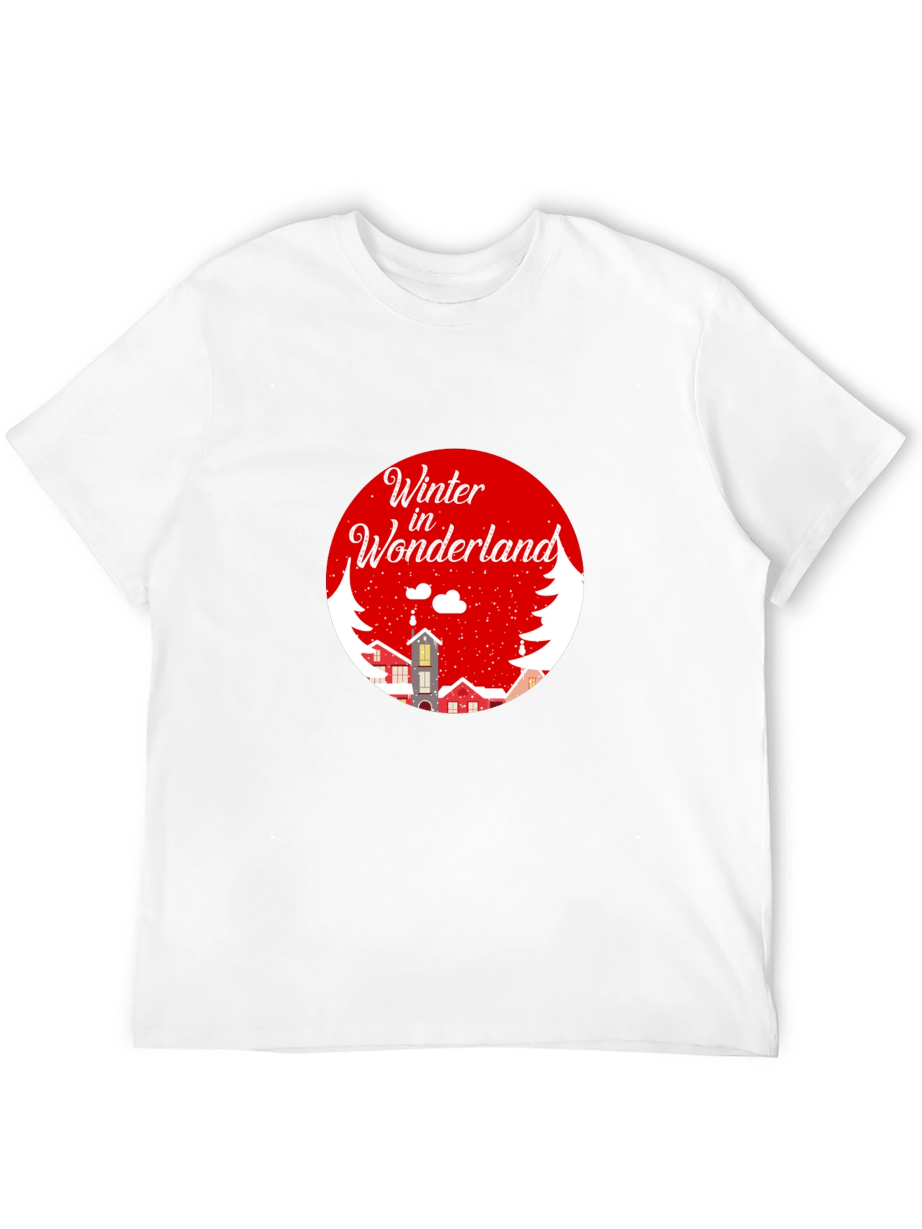 Winter Wonderland Graphic Tee - Black Cotton Blend