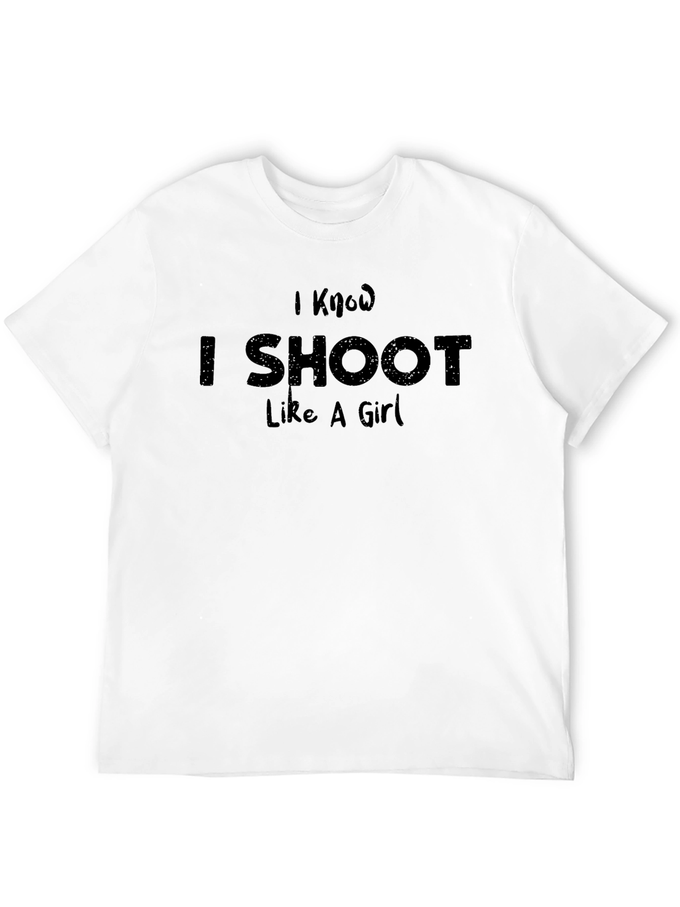 I Shoot Like a Girl Black T-Shirt