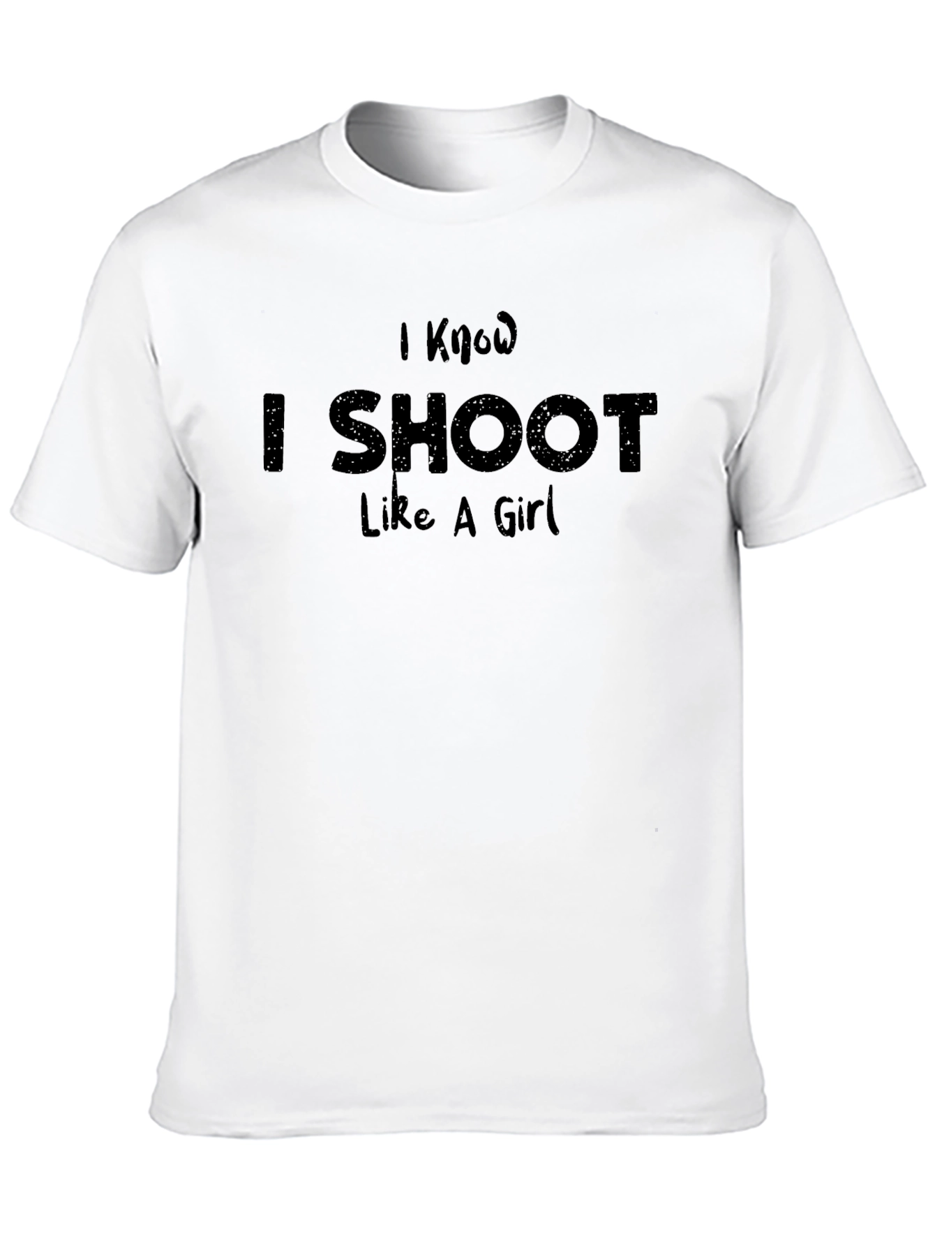 I Shoot Like a Girl Black T-Shirt