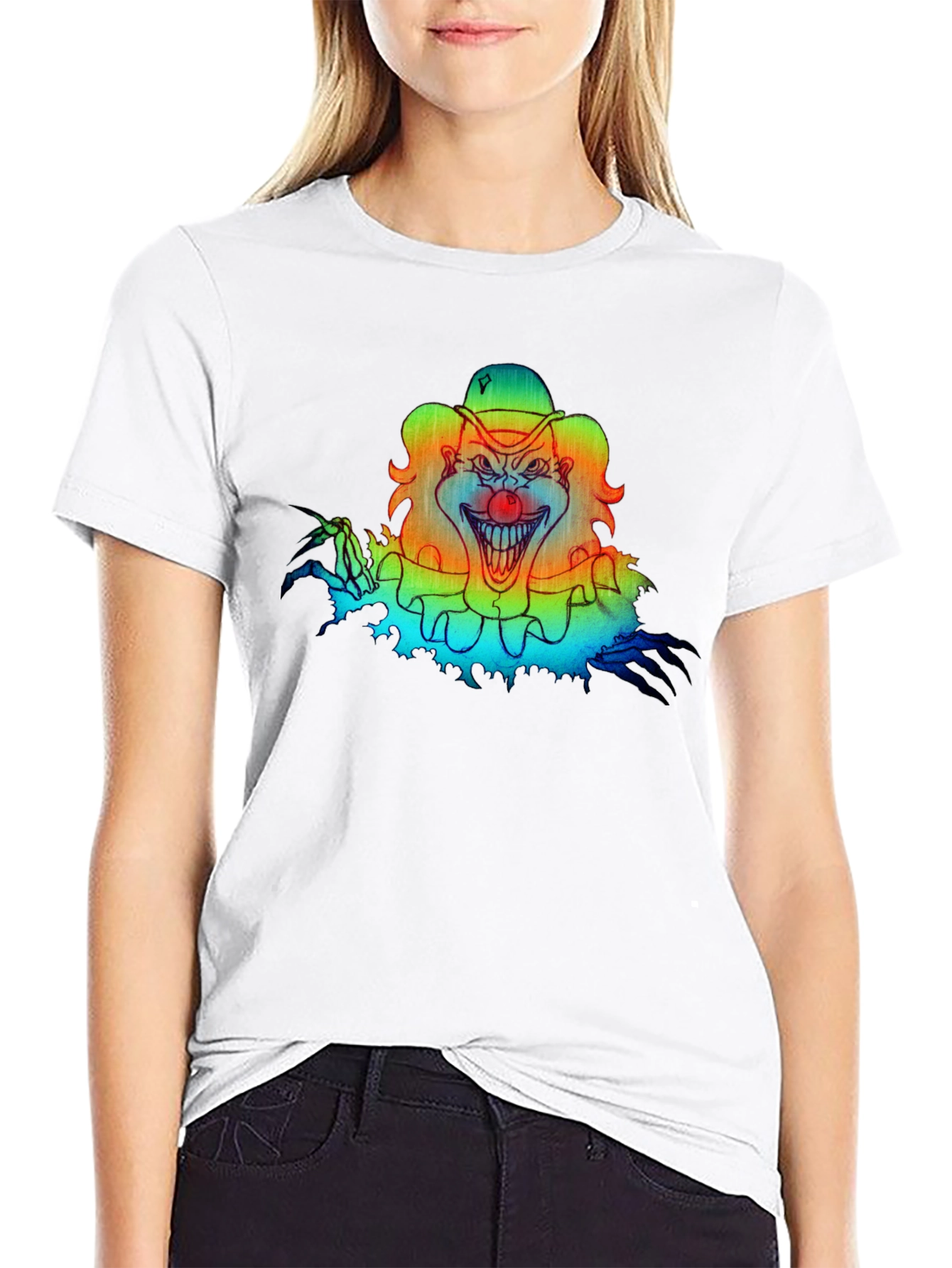 Scary Clown Graphic Tee - Black T-Shirt