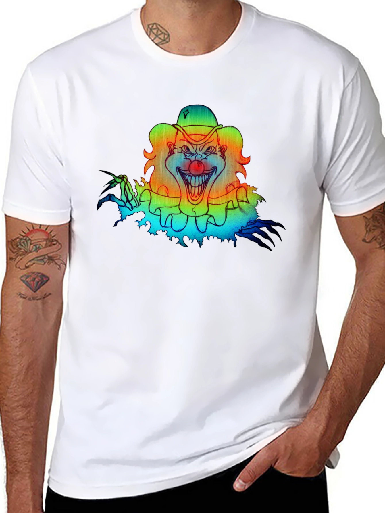 Scary Clown Graphic Tee - Black T-Shirt