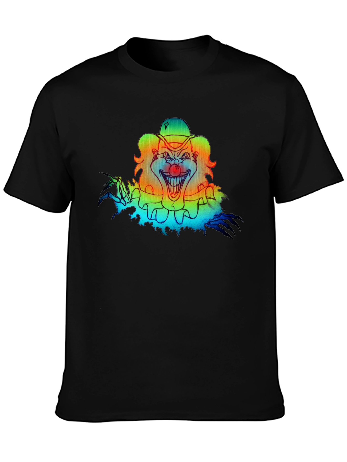 Scary Clown Graphic Tee - Black T-Shirt