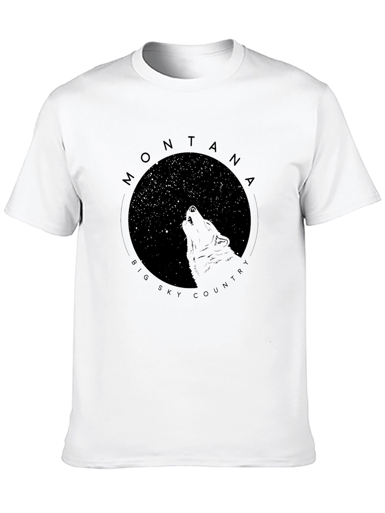 Montana Big Sky Country Wolf Graphic Tee