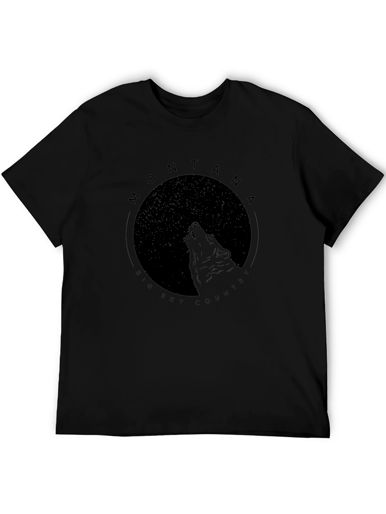 Montana Big Sky Country Wolf Graphic Tee