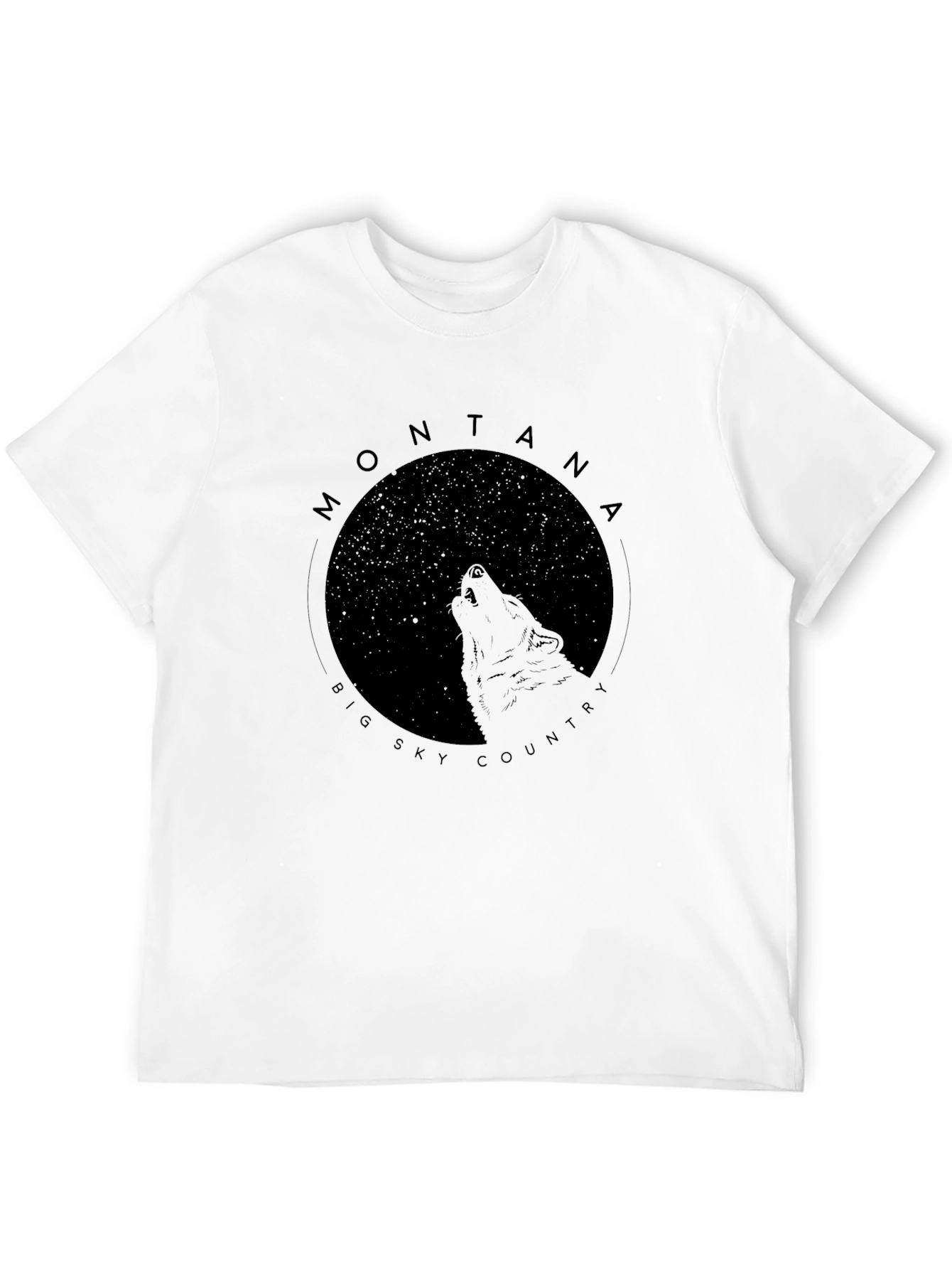 Montana Big Sky Country Wolf Graphic Tee