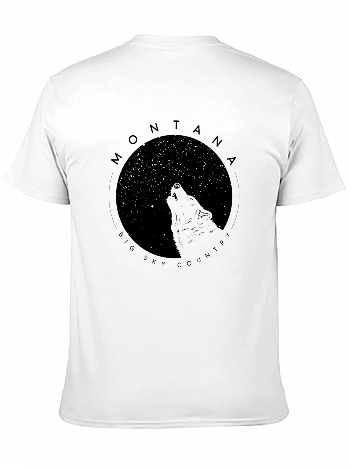Montana Big Sky Country Wolf Graphic Tee