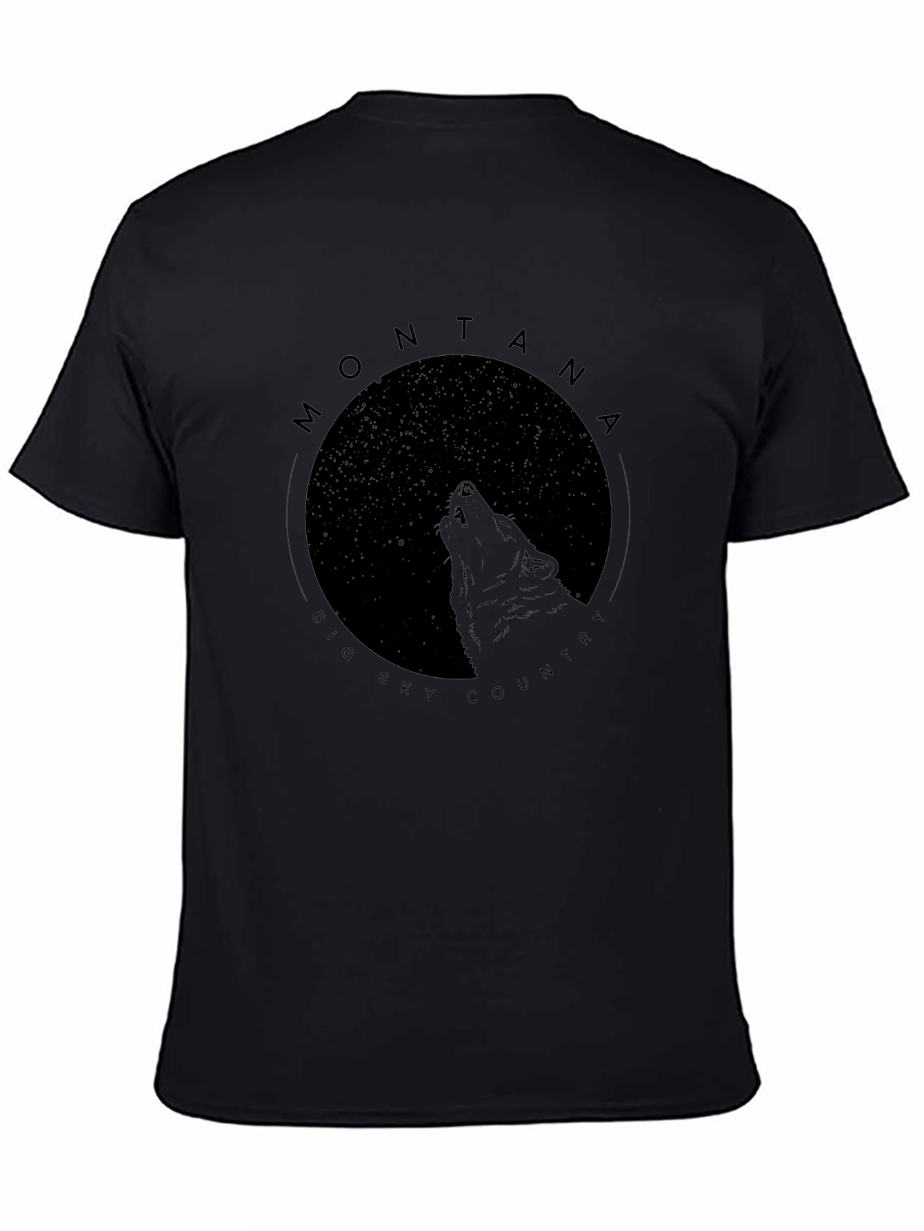 Montana Big Sky Country Wolf Graphic Tee