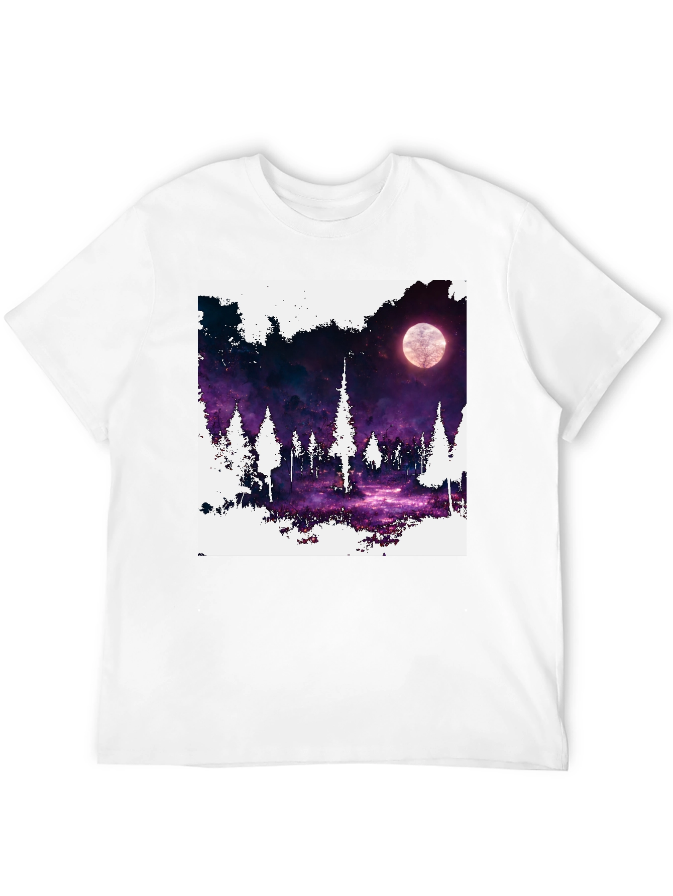 Night Forest Moon T-Shirt - Unique Graphic Tee