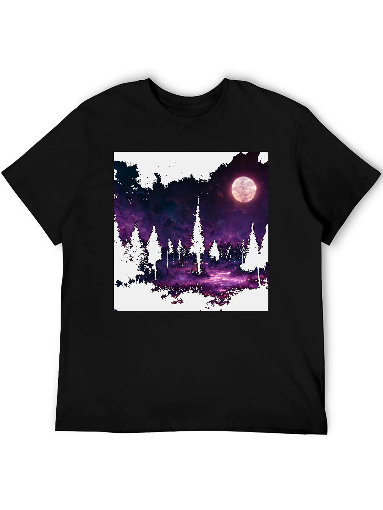 Night Forest Moon T-Shirt - Unique Graphic Tee