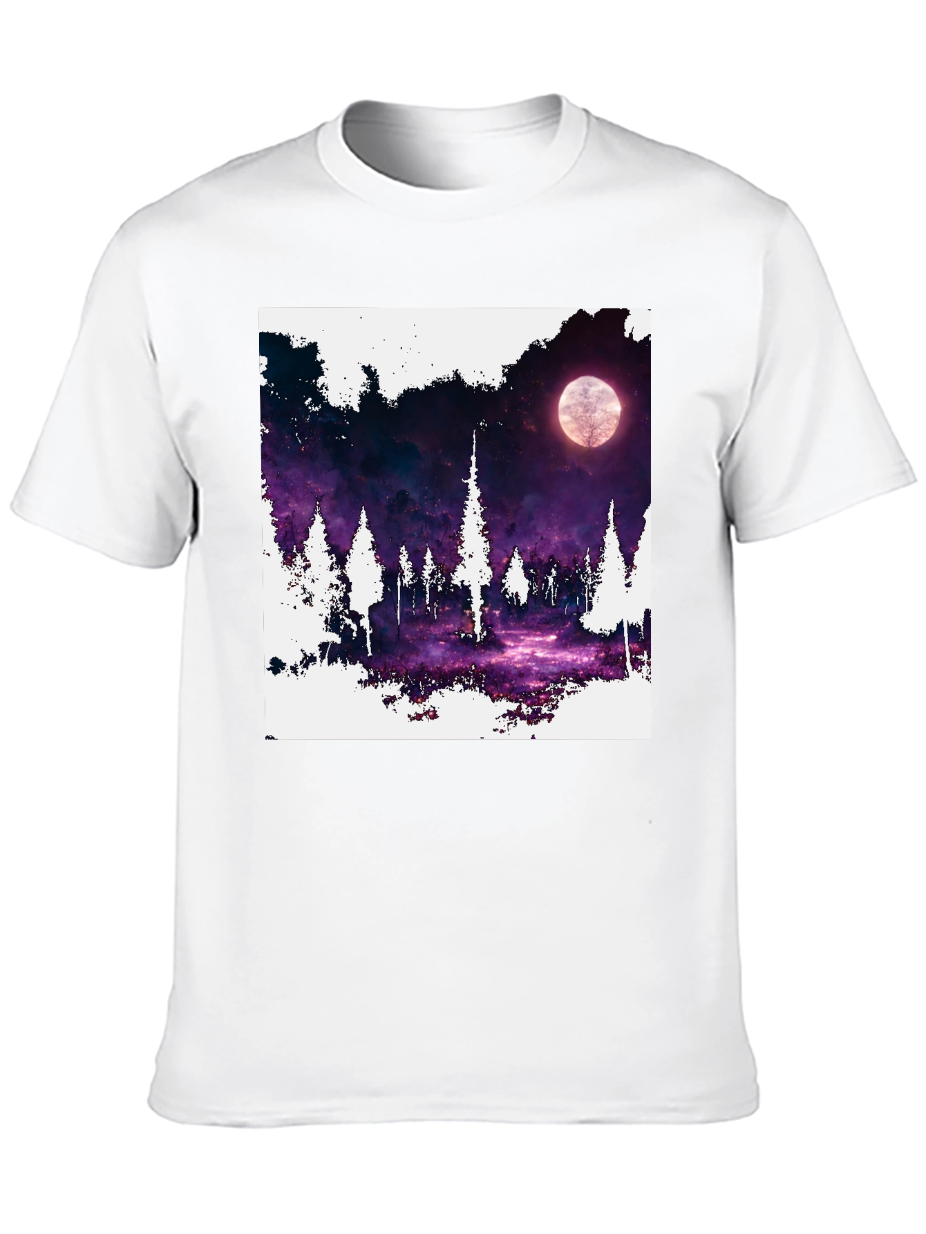 Night Forest Moon T-Shirt - Unique Graphic Tee