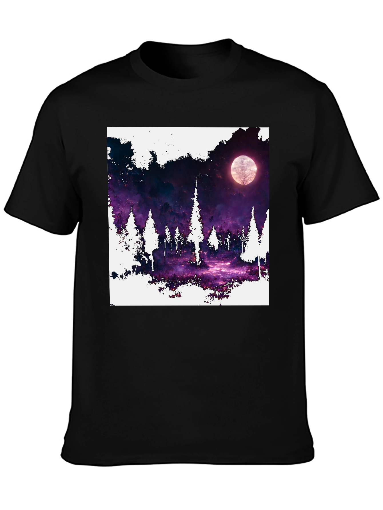 Night Forest Moon T-Shirt - Unique Graphic Tee