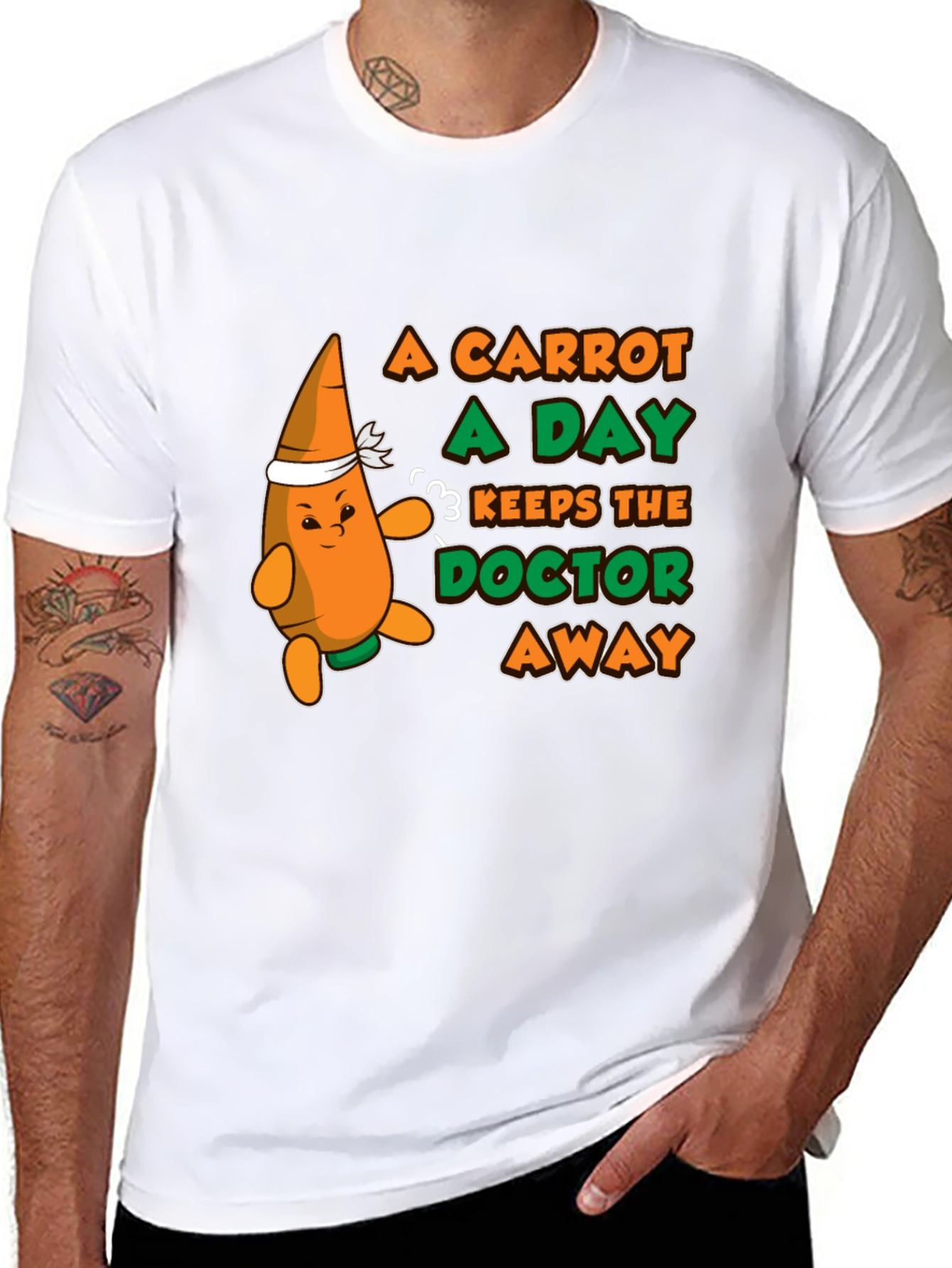 A Carrot a Day T-Shirt - Funny Health Tee