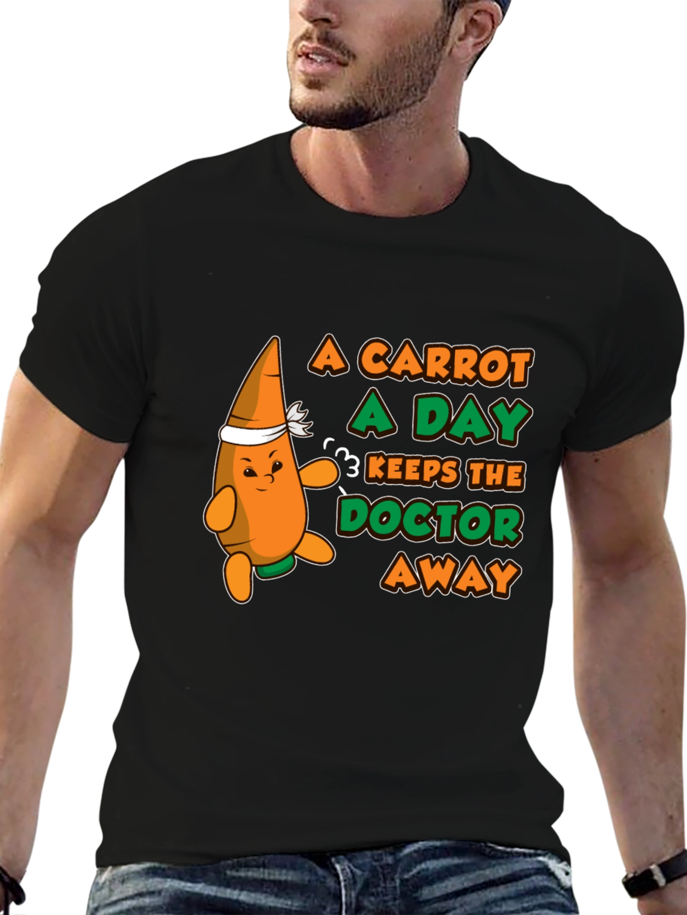 A Carrot a Day T-Shirt - Funny Health Tee