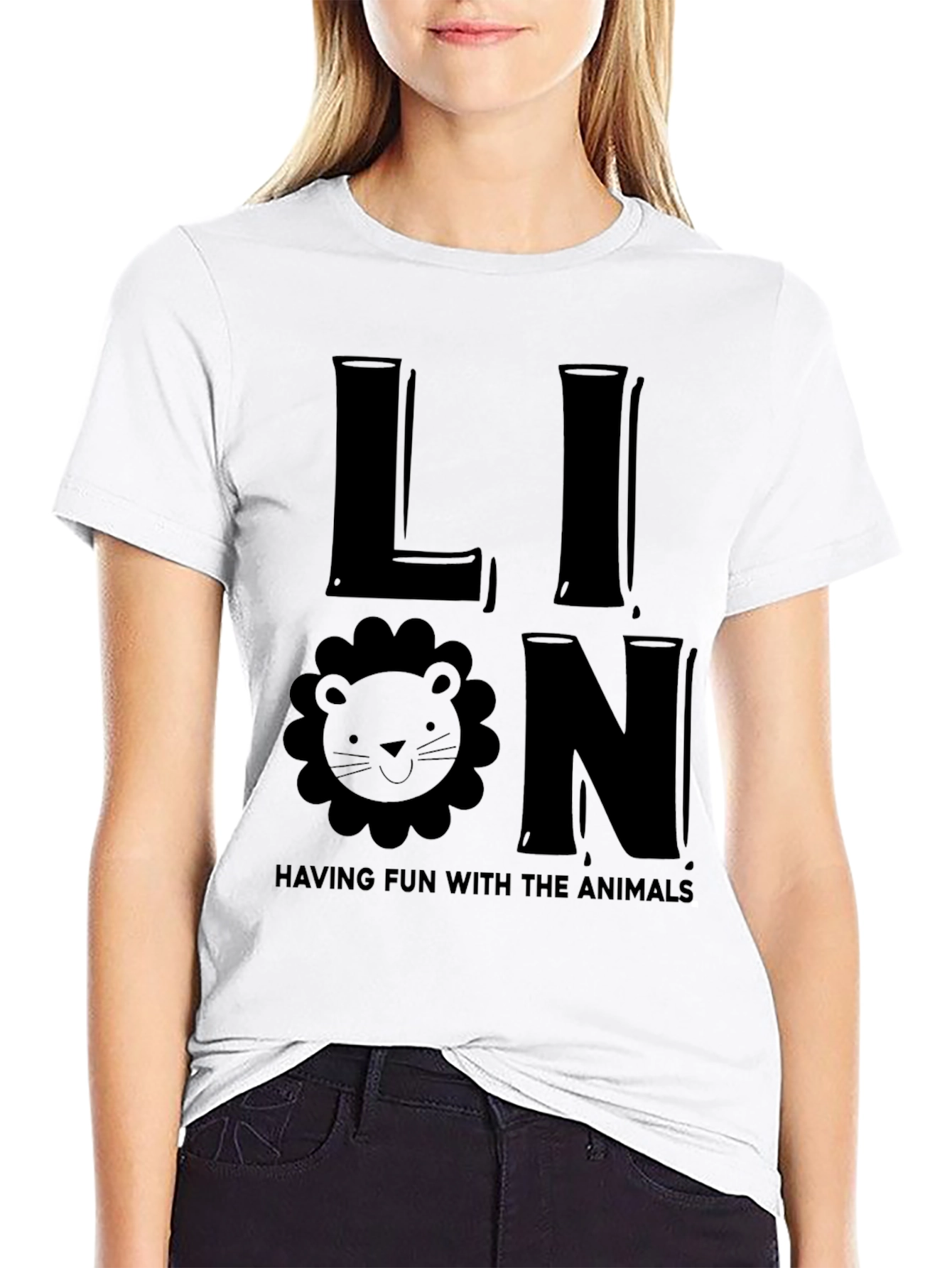 Lion Graphic T-Shirt - Fun Animal Tee