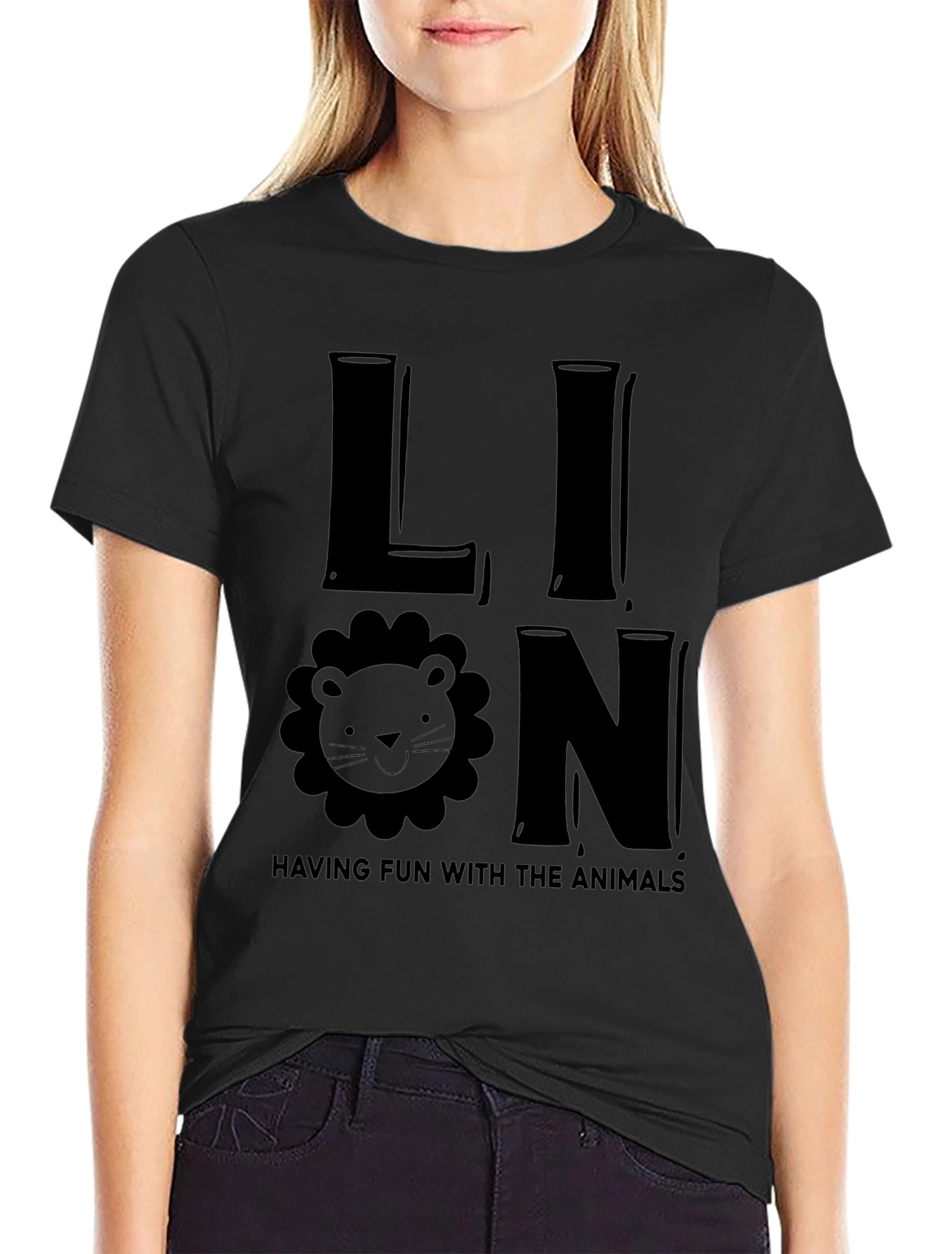 Lion Graphic T-Shirt - Fun Animal Tee