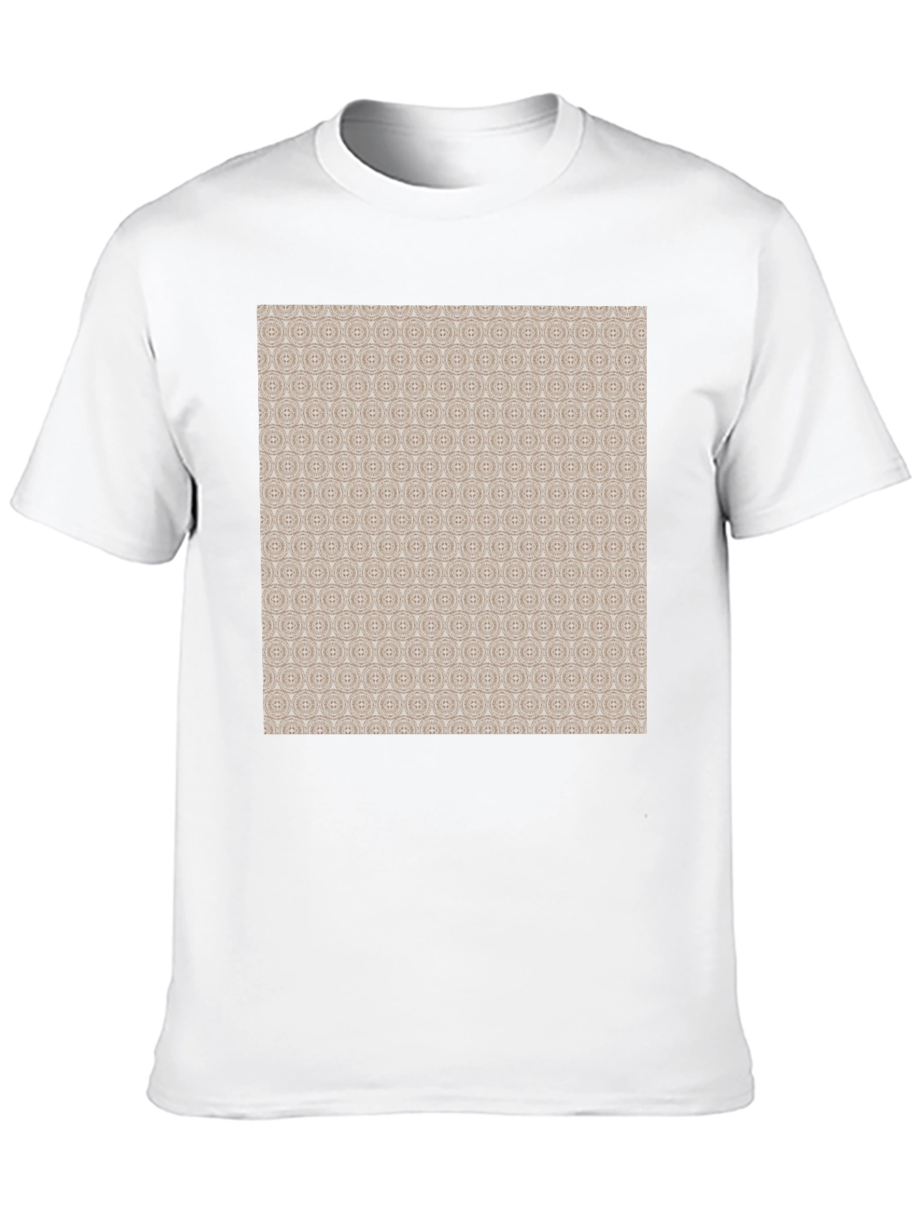 Patterned Print Black Casual Tee
