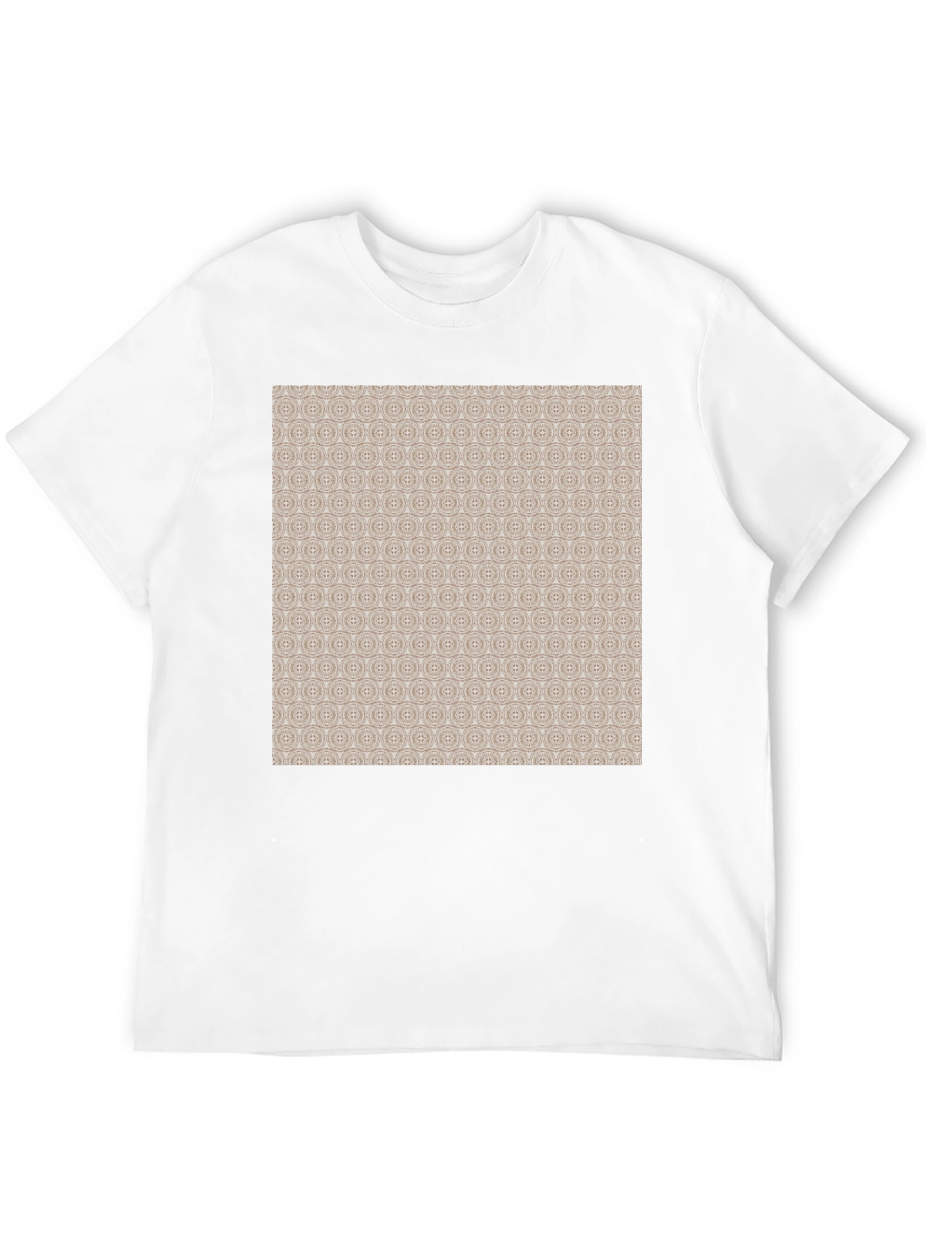 Patterned Print Black Casual Tee