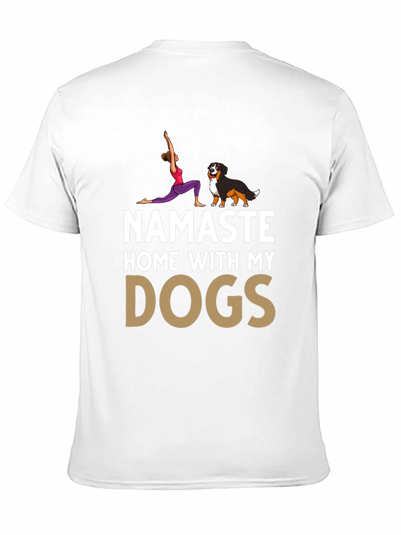Namaste Home With My Dogs Black T-Shirt