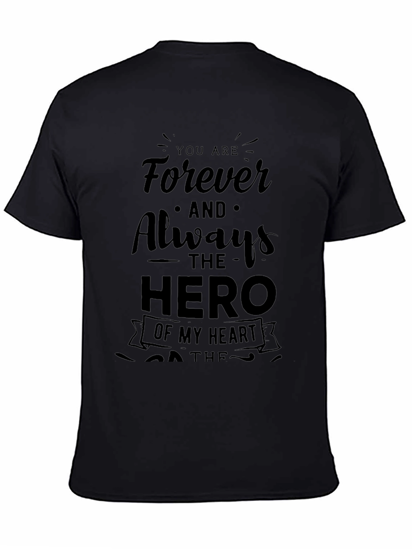 Forever Hero Black Graphic Tee