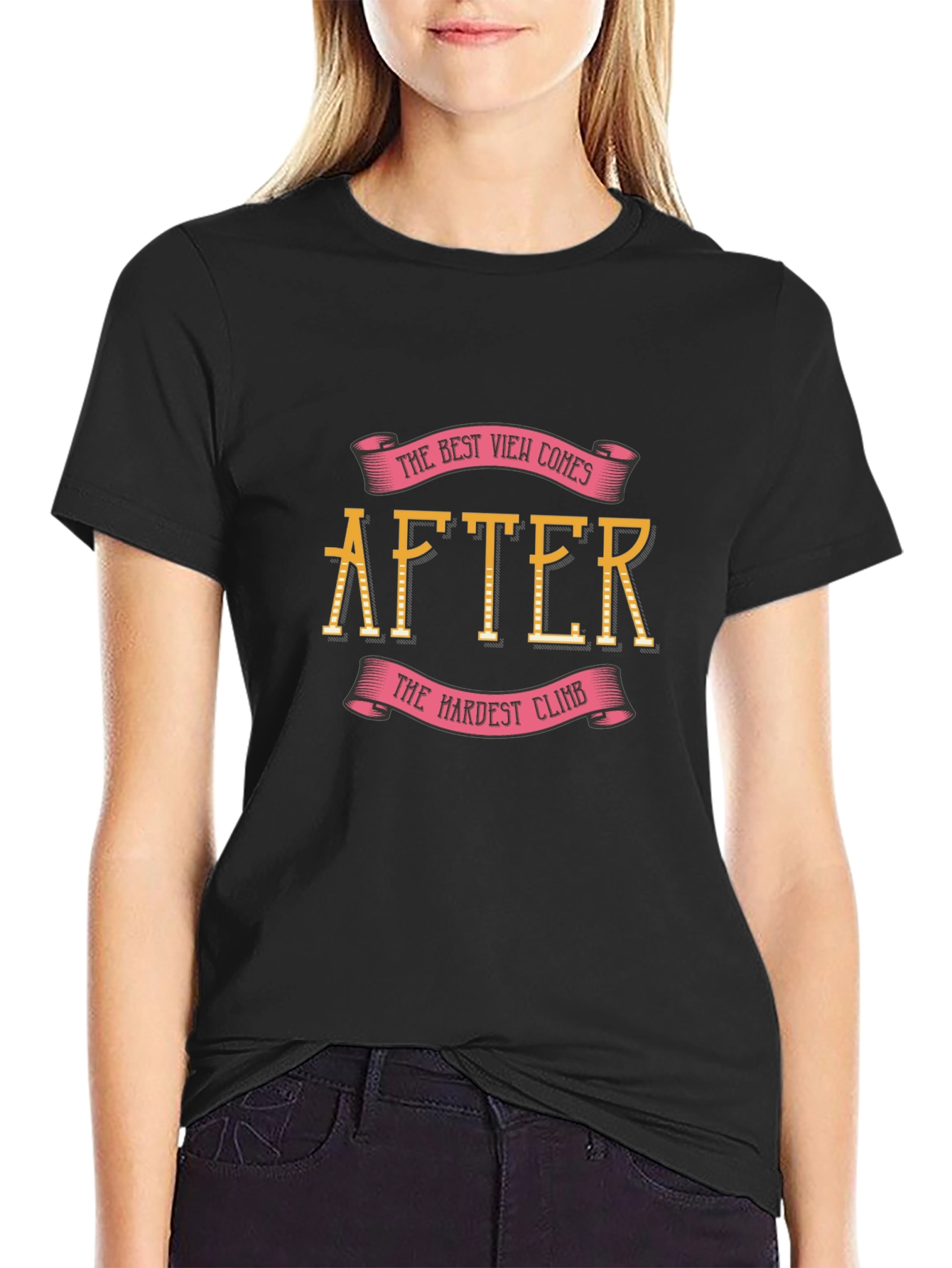 Motivational T-Shirt: The Best View Comes After Climb