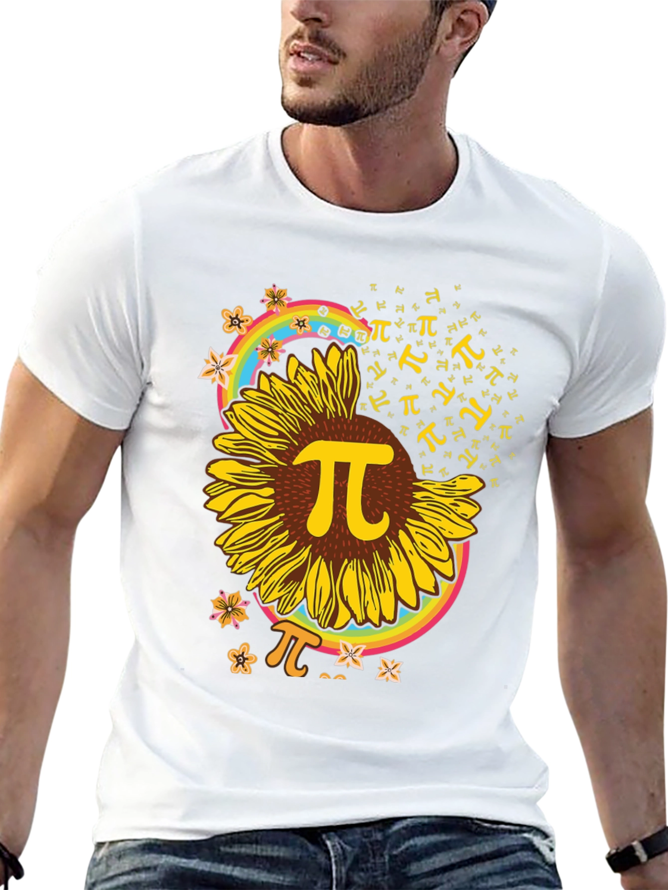 Sunflower Pi Symbol Graphic T-Shirt