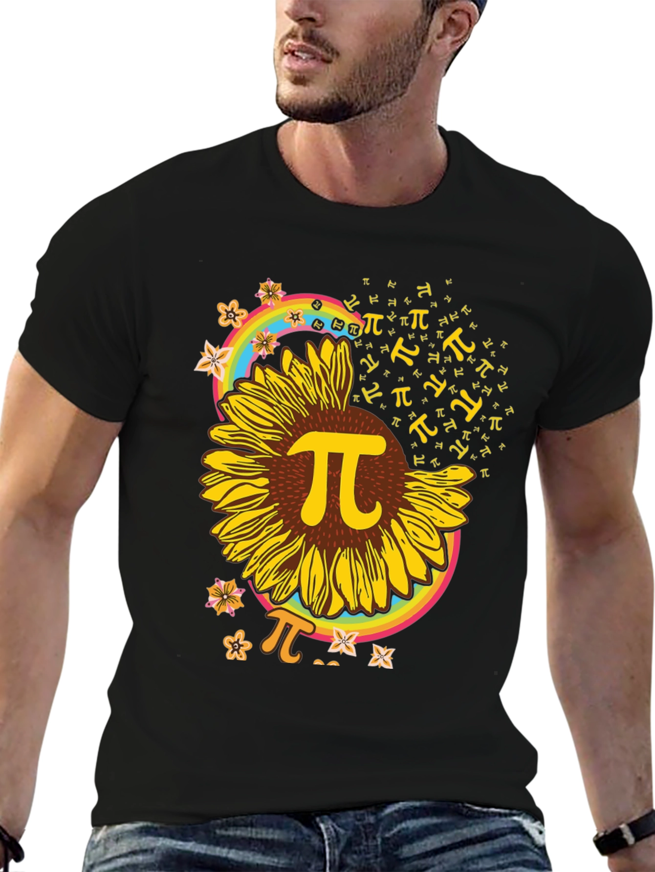 Sunflower Pi Symbol Graphic T-Shirt