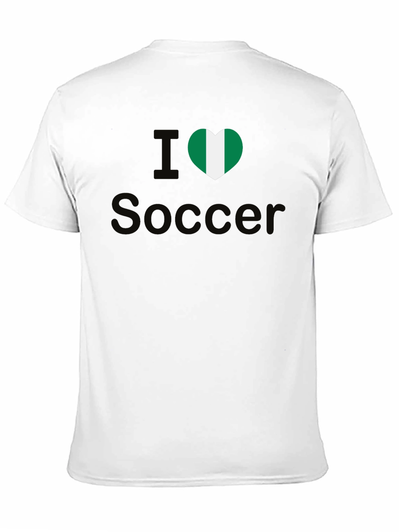 I Love Nigeria Soccer T-Shirt - Black