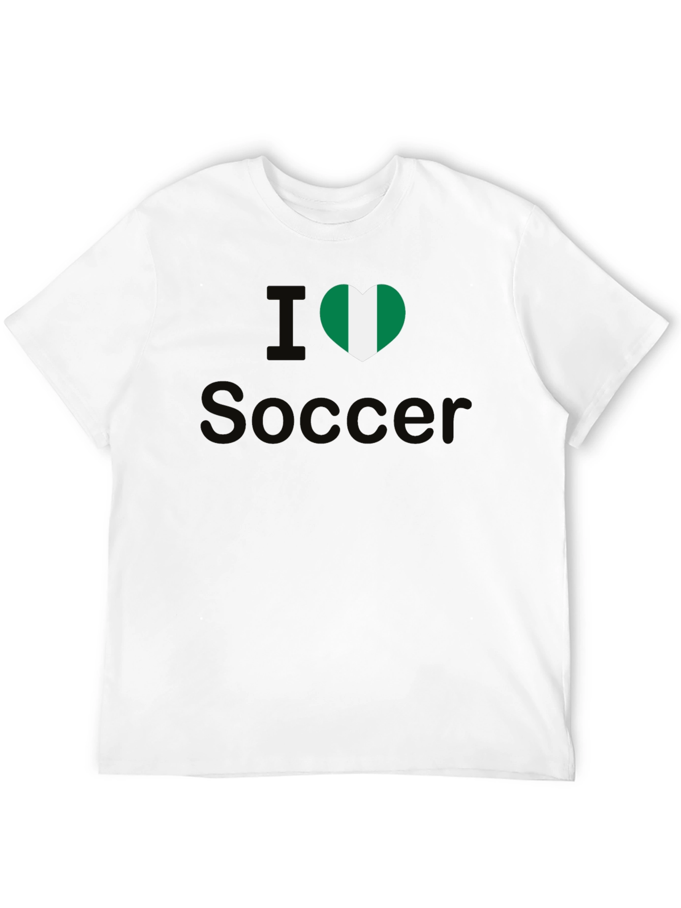 I Love Nigeria Soccer T-Shirt - Black