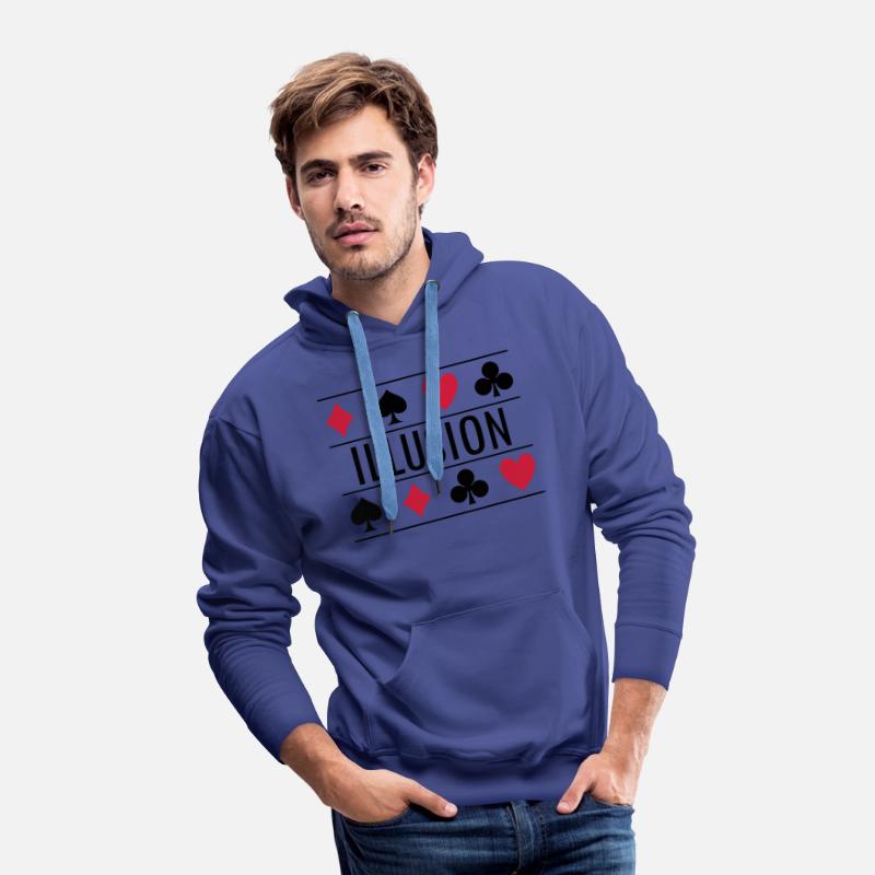 Illusion with card symbols spell magic poker