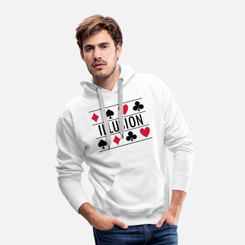 Illusion with card symbols spell magic poker