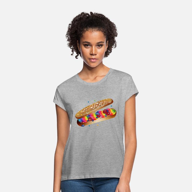 Illustration of a filled colorful eclair