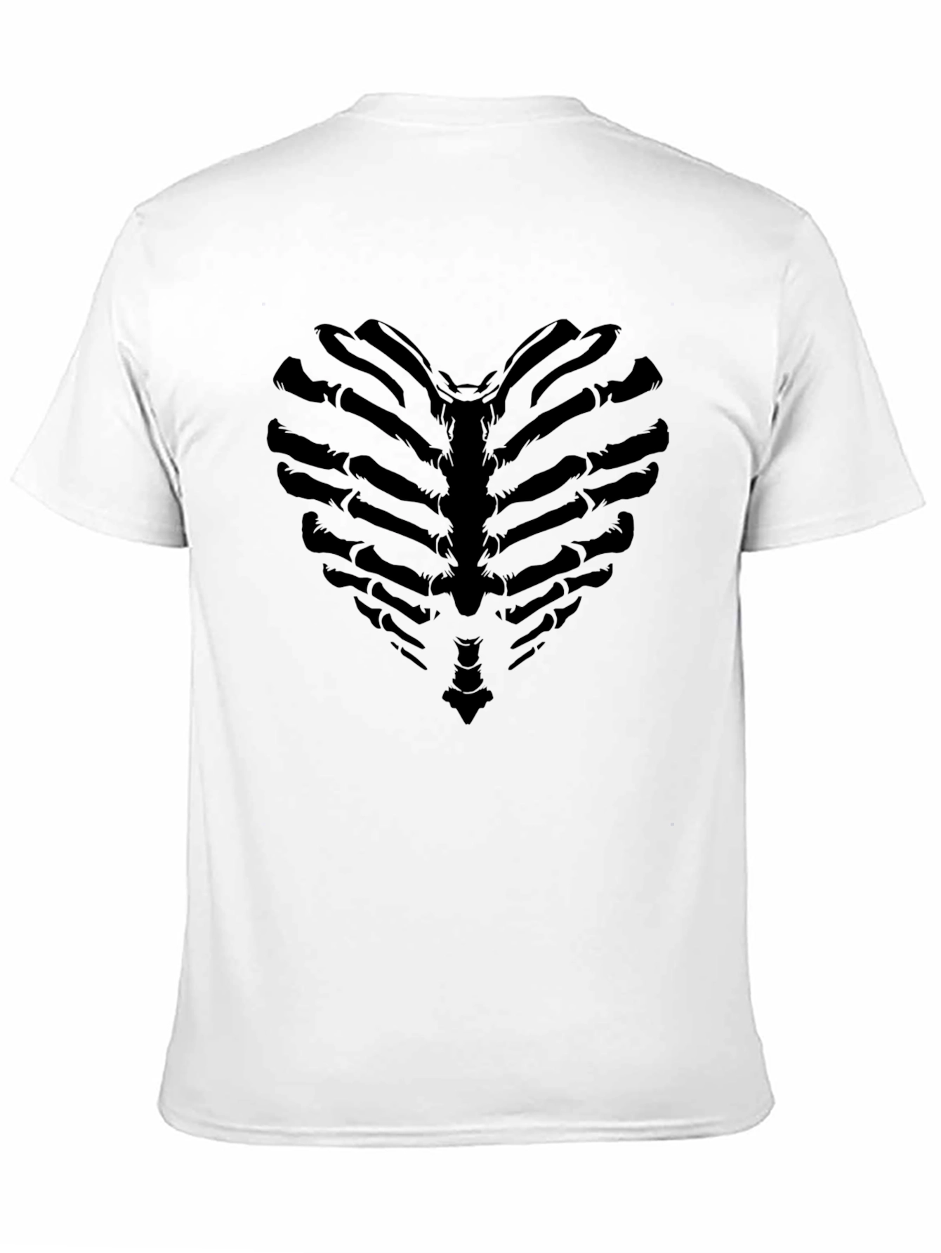 Heart Ribcage Graphic Tee - Black Halloween T-Shirt
