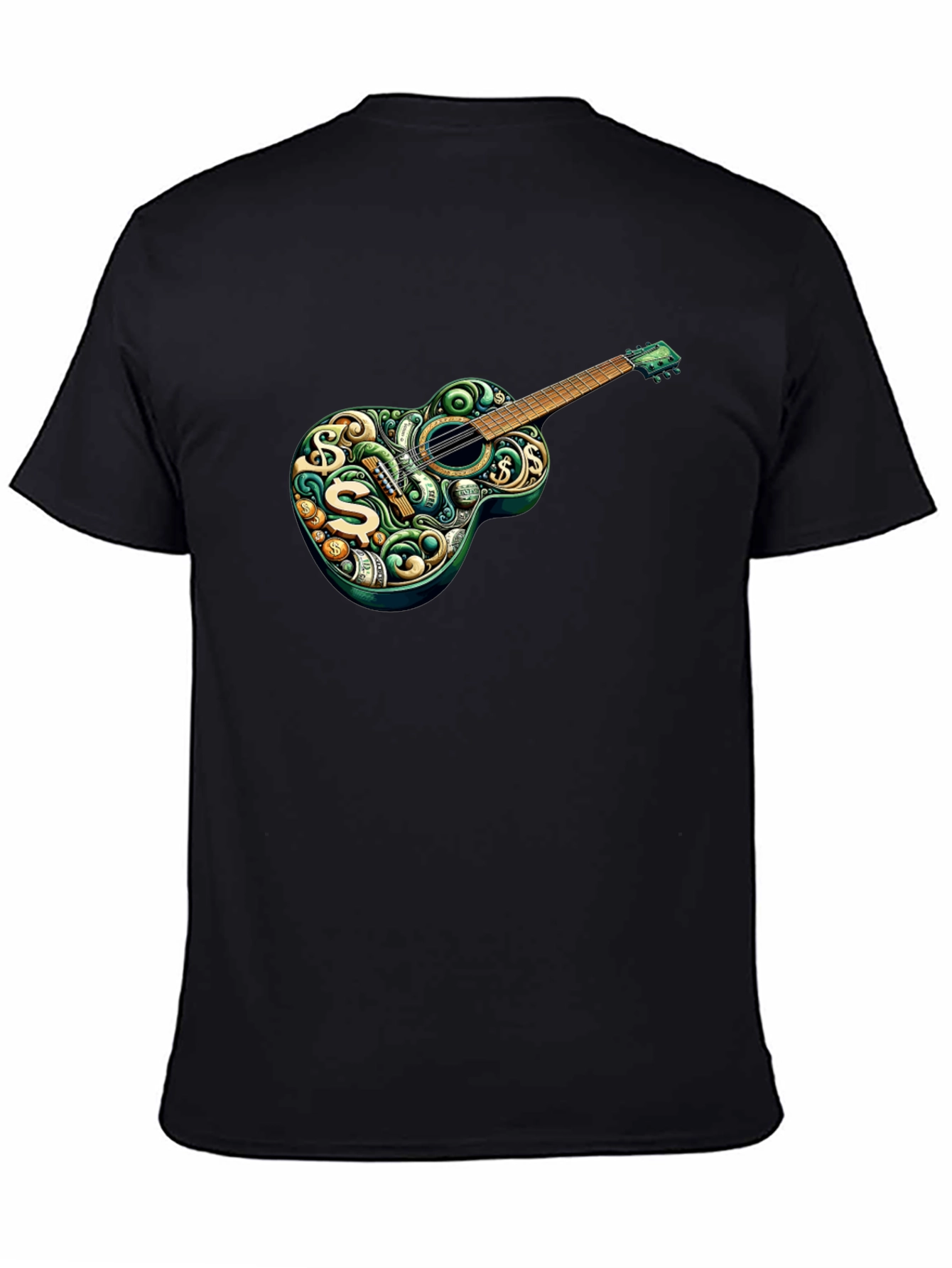 Money Guitar Graphic Tee - Stylish Musician T-Shirt