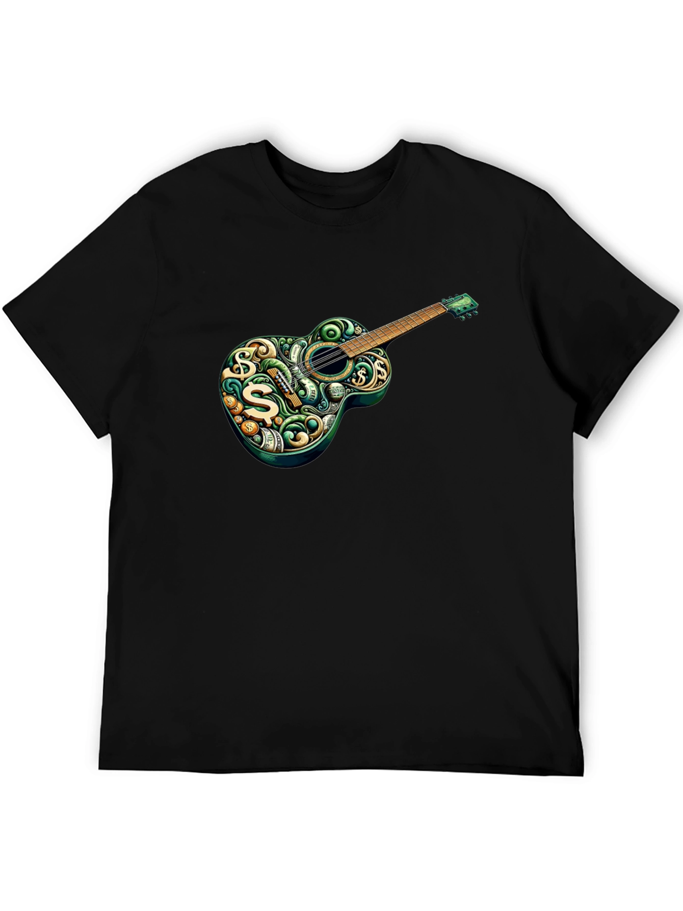 Money Guitar Graphic Tee - Stylish Musician T-Shirt