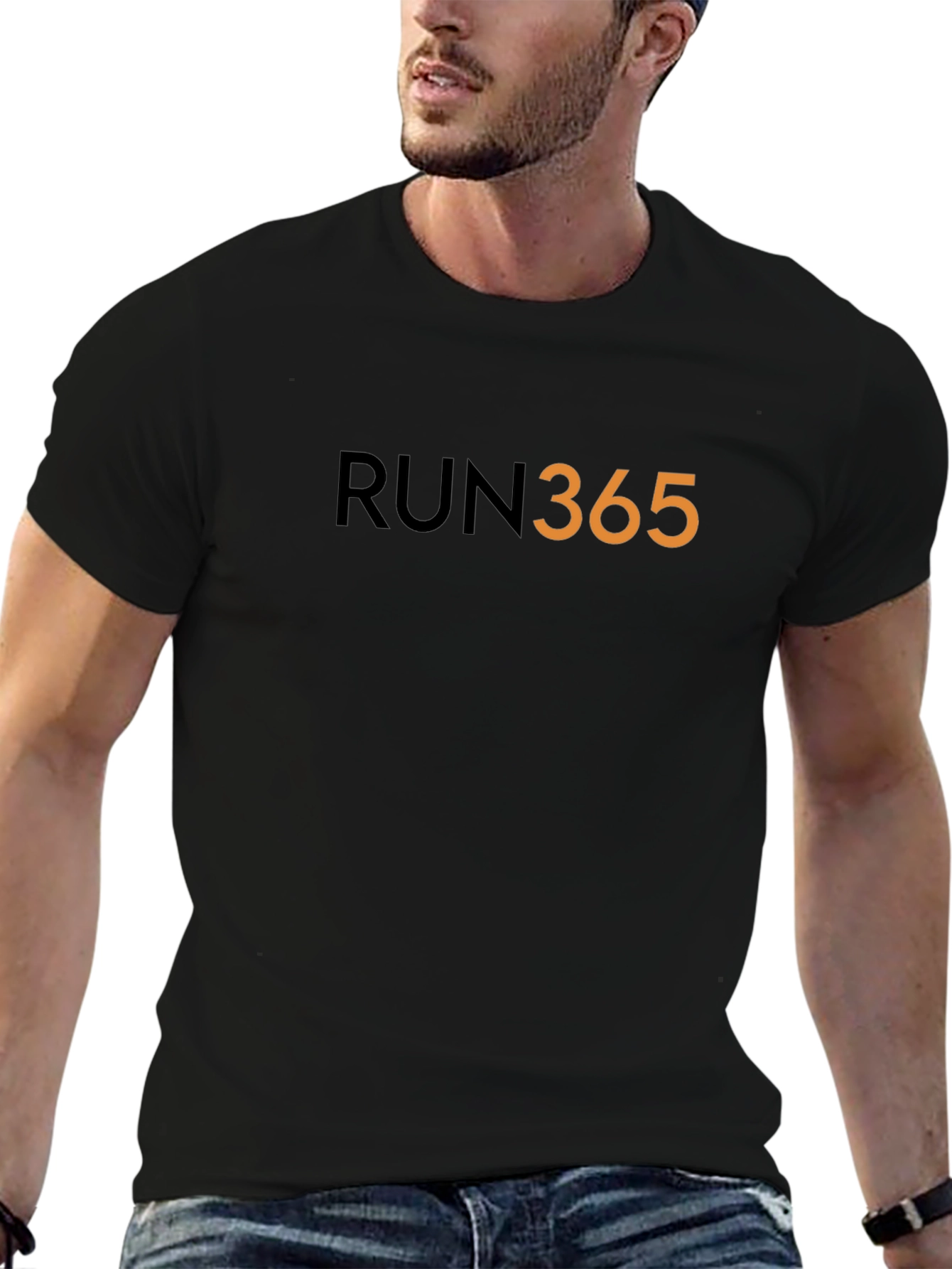 RUN365 Mens Graphic Tee - Black