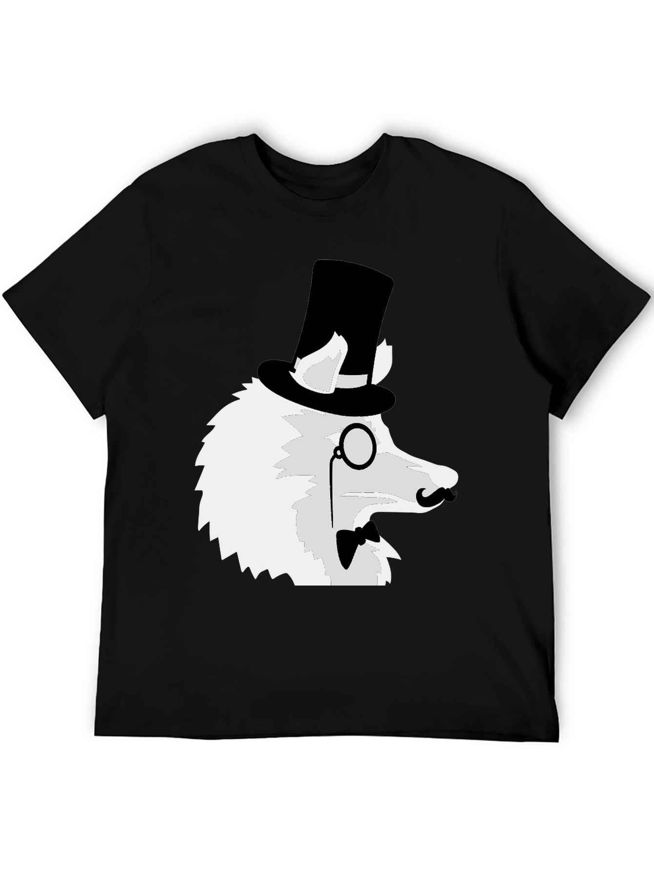 Dapper Dog T-Shirt: Top Hat Monocle Bow Tie