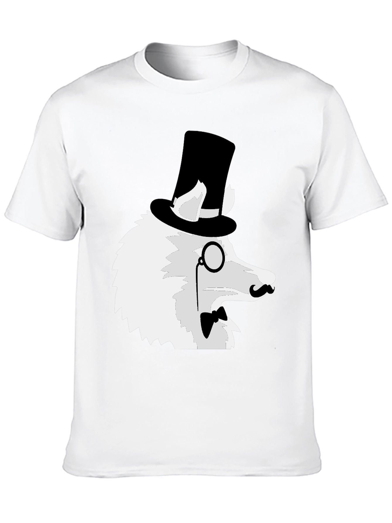 Dapper Dog T-Shirt: Top Hat Monocle Bow Tie