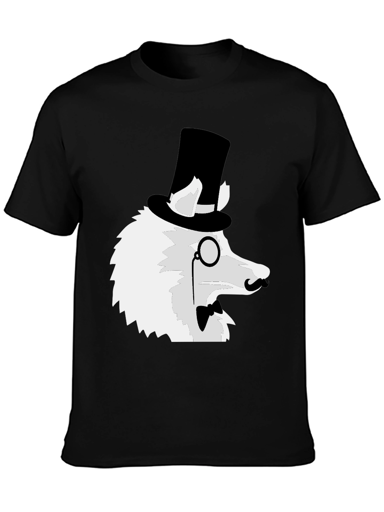 Dapper Dog T-Shirt: Top Hat Monocle Bow Tie