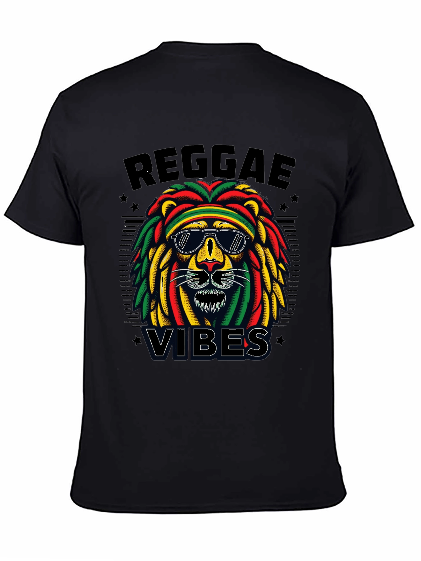 Reggae Vibes Lion Graphic T-Shirt