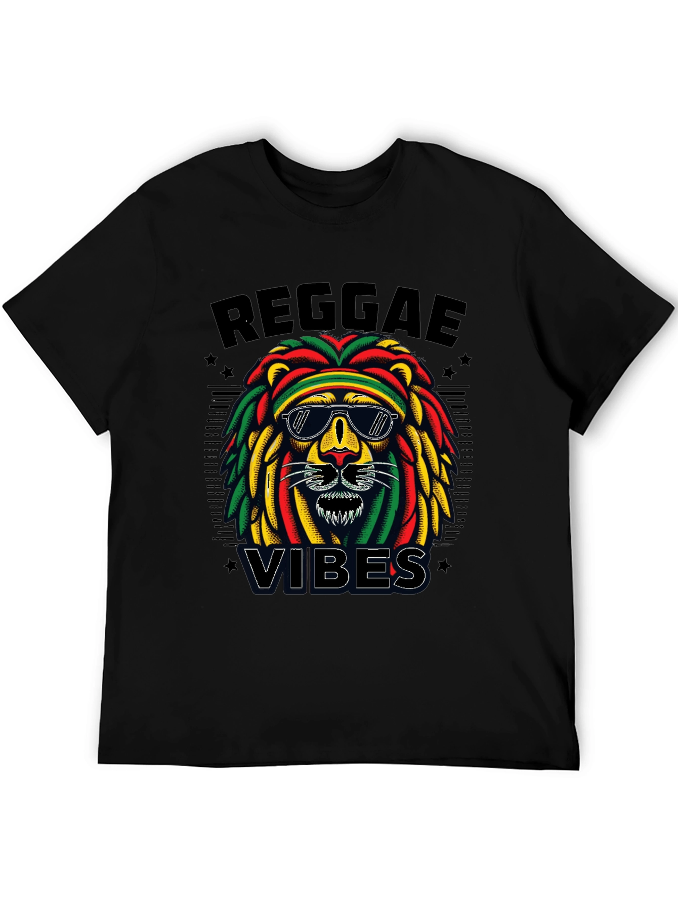 Reggae Vibes Lion Graphic T-Shirt
