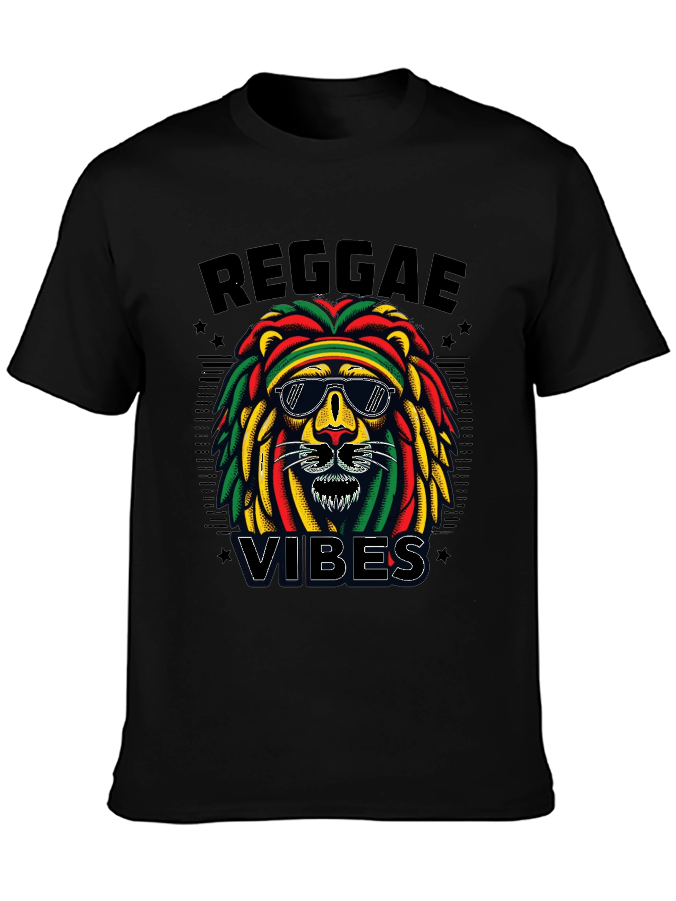 Reggae Vibes Lion Graphic T-Shirt