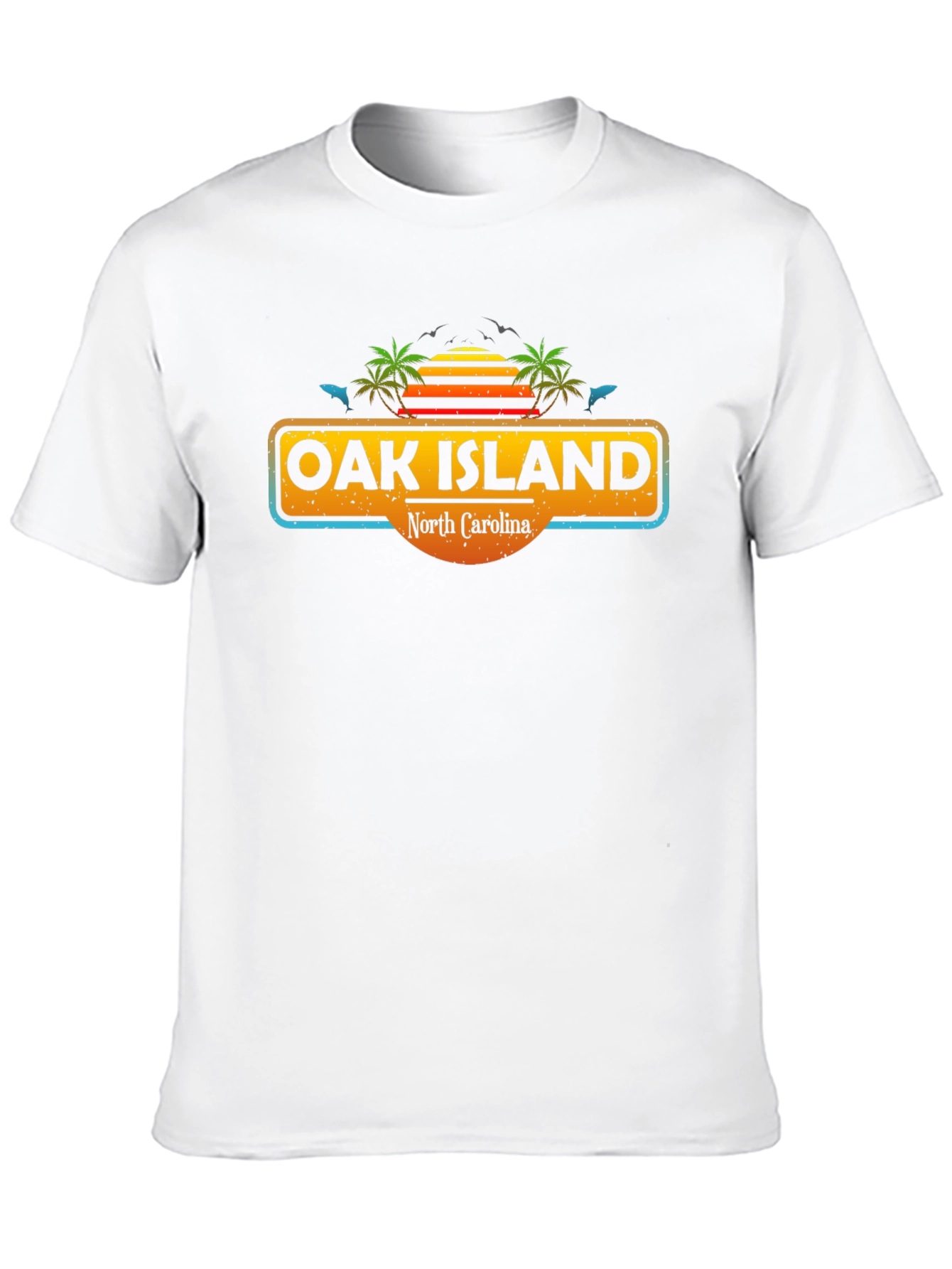 Oak Island North Carolina Tee - Tropical Vibes