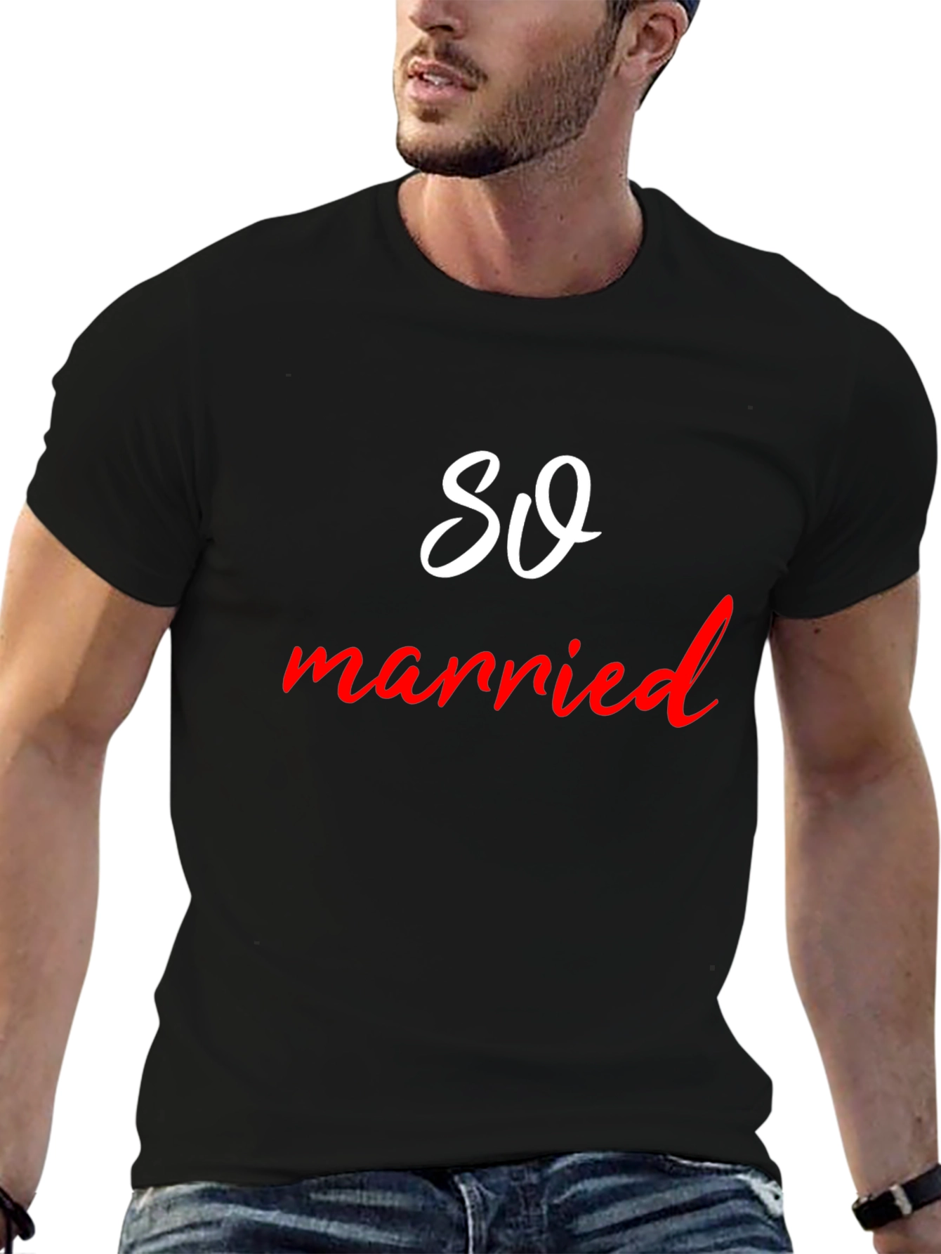 So Married Tee - Black Cotton Blend