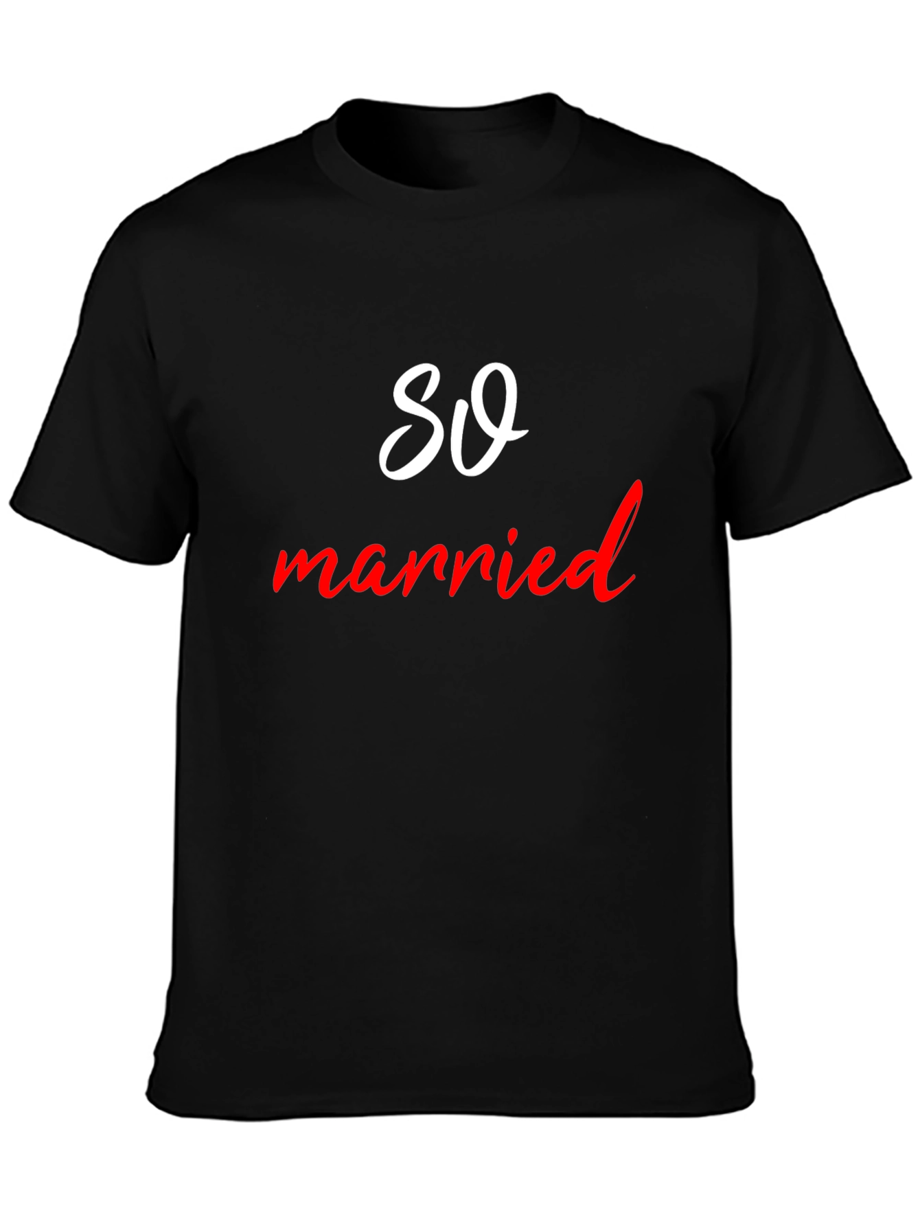 So Married Tee - Black Cotton Blend